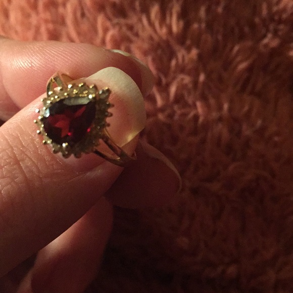Lowest! - Pear shaped Garnet ring